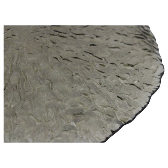 Hand‑Crafted Japanese Smoke Glass Textured Charger Plate Decorative Round Platte - Picture 8 of 11